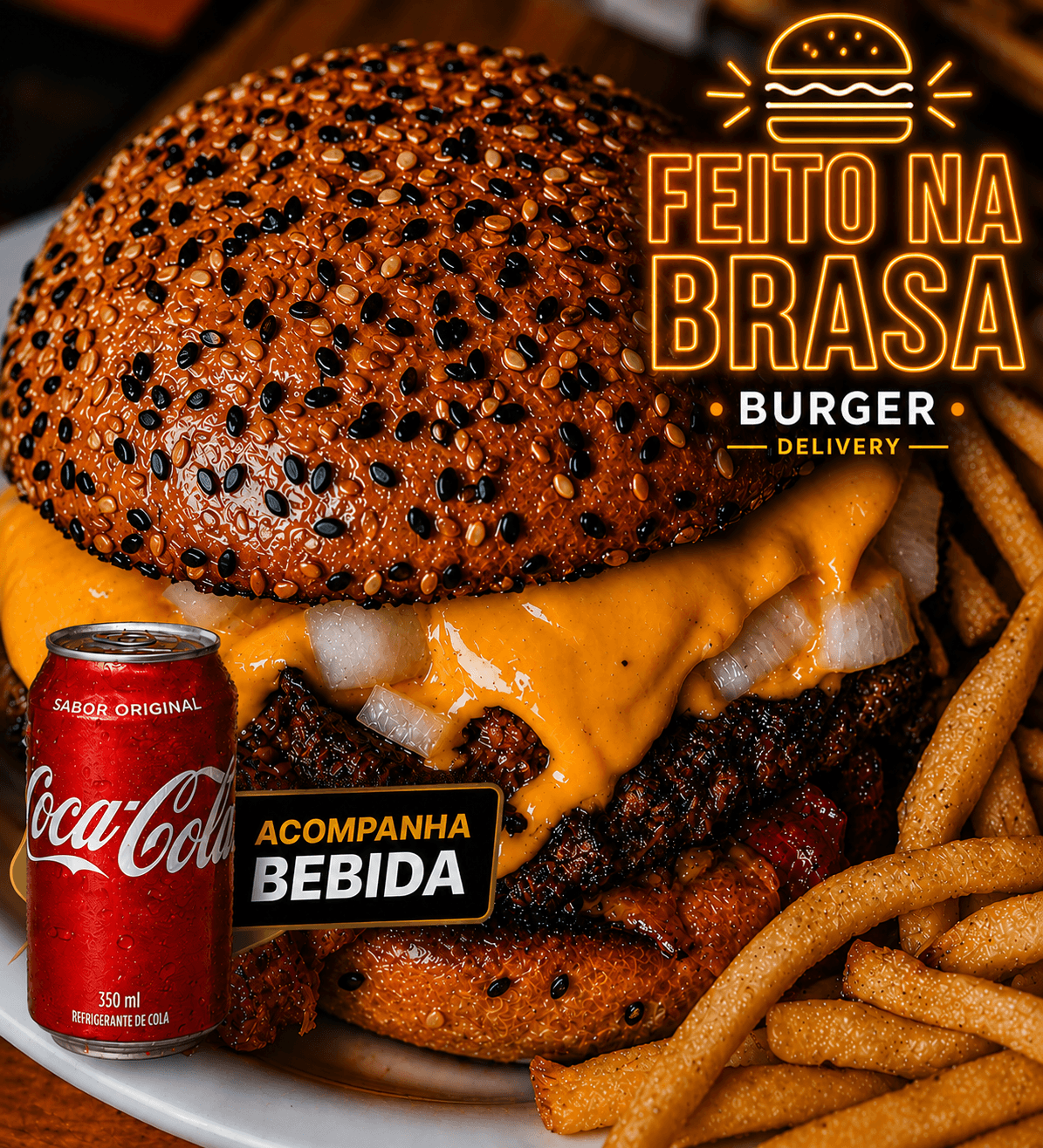 Combo Classic Cheddar + 1 Refrigerante + Fritas